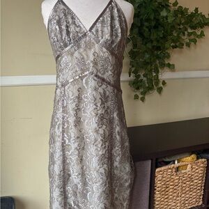 Express Backless Floral Lace Dress